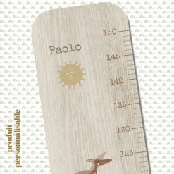 Toise en bois Paysage Dino personnalisable