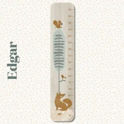 Toise en bois Renard Forêt Edgar personnalisable