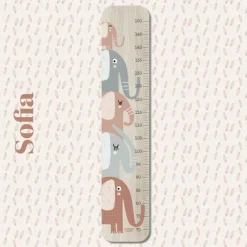 Toise en bois XXL Éléphant personnalisable