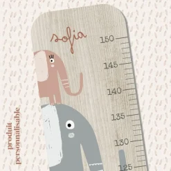 Toise en bois XXL Éléphant personnalisable