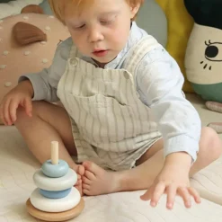 Tour à empiler en bois Bonhomme de neige