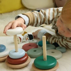 Tour à empiler en bois Père Noël