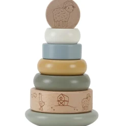 Tour d'anneaux à empiler en bois Little Farm