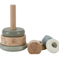 Tour d'anneaux à empiler en bois Little Farm