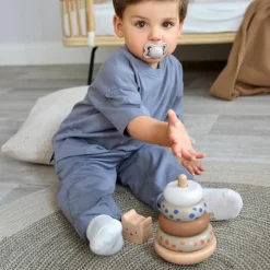 Tour d'anneaux empilables en bois Little Mateys