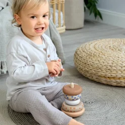 Tour d'anneaux empilables en bois Little Mateys