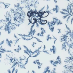 Tour de lit adaptable Toile de Jouy bleu