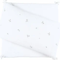 Tour de lit en gaze de coton bio brodé