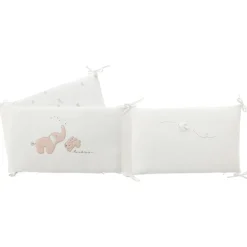 Tour de lit et parc en veloudoux Bali, Moka & Snow