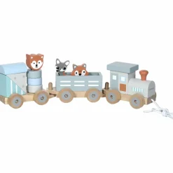 Train en bois Les animaux du zoo