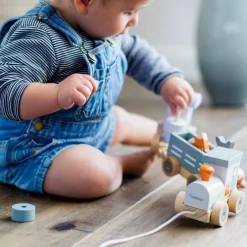 Train en bois Les animaux du zoo
