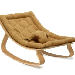 Transat à balancement en bois de hêtre Levo Camel