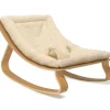 Transat à balancement en bois de hêtre Levo Fur Milk