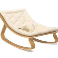 Transat à balancement Levo organic milk en bois de hêtre