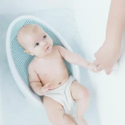 Transat de bain bleu clair