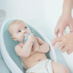 Transat de bain bleu clair