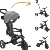 Tricycle Trike Explorer Foldable 4 en 1 Noir-Gris