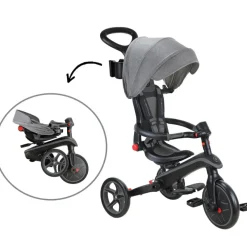 Tricycle Trike Explorer Foldable 4 en 1 Noir-Gris