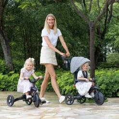 Tricycle Trike Explorer Foldable 4 en 1 Noir-Gris