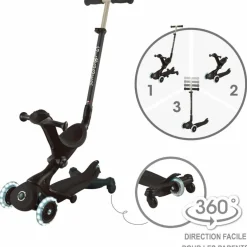 Trottinette Go up Deluxe Lights 360° Noir