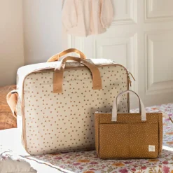 Trousse de toilette à pois Poppy Cannelle