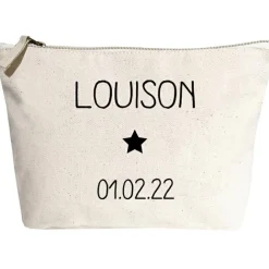 Trousse de toilette crème (personnalisable)