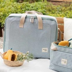 Trousse de toilette I love vichy vert