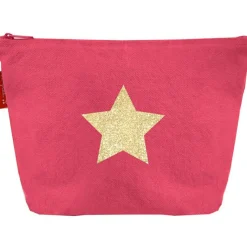 Trousse de toilette rose grenadine (personnalisable)