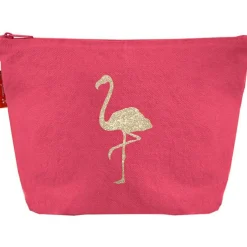 Trousse de toilette rose grenadine (personnalisable)