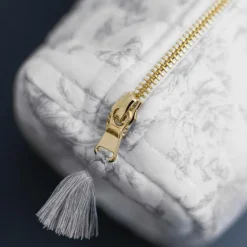 Trousse de toilette Toile de Jouy gris