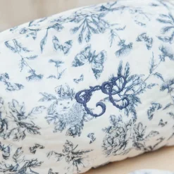 Trousse de toilette Toile de Jouy bleu