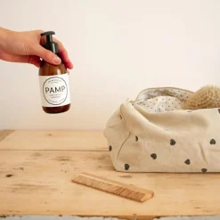 Trousse de toilette Vic Cœur sable