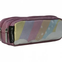 Trousse scolaire double Arc-en-ciel étoilé