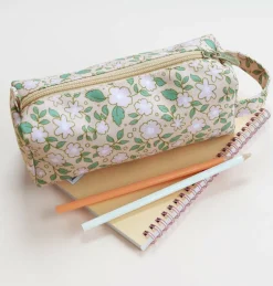 Trousse scolaire Fleurs rose