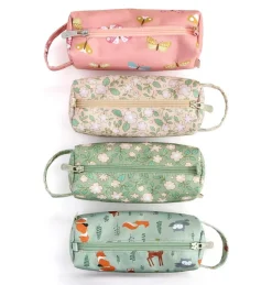 Trousse scolaire Fleurs sauge