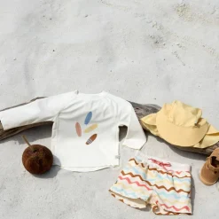 T-shirt anti-UV 4 Planches écru (25-36 mois)