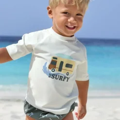 T-shirt anti-UV Camper écru (13-18 mois)