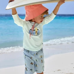 T-shirt anti-UV Camper vert écume (13-18 mois)