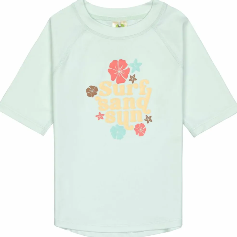 T-shirt anti-UV Fleurs vert écume (19-24 mois)
