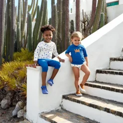 T-shirt anti-UV Spots blue-nature (19-24 mois)