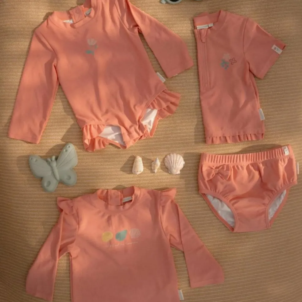 T-shirt de bain anti-UV manches longues Ocean Treasures Rouge (1-2 ans)