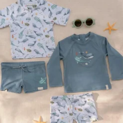 T-shirt de bain anti-UV manches longues Ocean Blue (3-4 ans)