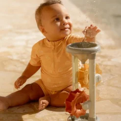 T-shirt de bain anti-UV manches courtes Seashells Sunny Yellow (6-12 mois)