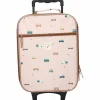 Valise à roulettes enfant Voitures beige