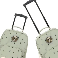 Valise à roulettes Happy Prints olive clair