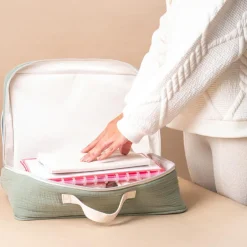 Valise de maternité amande