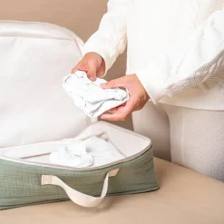 Valise de maternité amande