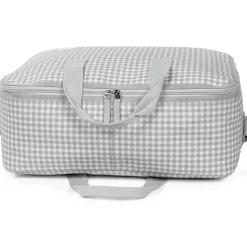 Valise de maternité I love vichy gris