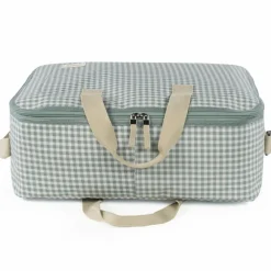 Valise de maternité I love vichy vert