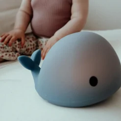 Veilleuse moby rechargeable bleue (12 cm)